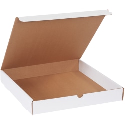 Office Depot Brand White Literature Mailers, 14" x 14" x 2", Pack Of 50