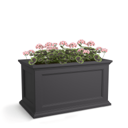 Mayne Fairfield Trough Planter, 20"H, Graphite Gray