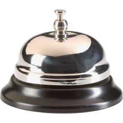Sparco Nickel-Plated Chromed Steel Call Bell, Silver/Black