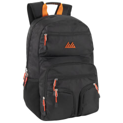 Summit Ridge Multi-Pocket Deluxe Backpack With 17" Laptop Sleeve, Black