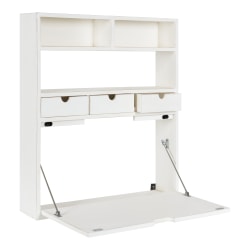 Kate and Laurel Georgie 26"W Floating Student Desk, 30"H x 26"W x 6"D, White