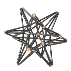 Anji Mountain Small Star, 4"H x 4"W x 4"D, Black
