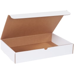 Partners Brand White Literature Mailers, 17 1/8" x 11 1/8" x 3", Pack Of 50