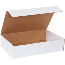 Partners Brand White Literature Mailers, 17 1/8" x 11 1/8" x 4", Pack Of 50