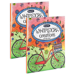 Crayola Adult Coloring Book, Whimsical Creations, 40 Pages, Pack Of 2
