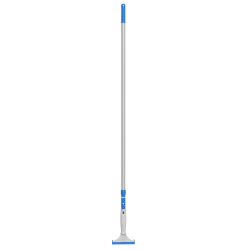 Gritt Commercial Glass Scraper With Pole, 100" x 4", Gray/Blue