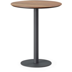 Branch Furniture Round Bistro Table, 42"H x 36"W x 36"D, Walnut Top/Charcoal Base