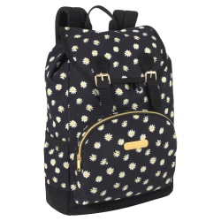 Jessica Simpson Daisy Drawstring Travel Backpack With 15" Laptop Pocket, Black