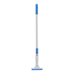 Gritt Commercial Glass Scraper With Pole, 24" x 4", Gray/Blue