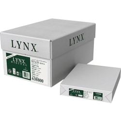 Domtar Lynx Digital Multi-Use Printer & Copier Paper, Letter Size (8 1/2" x 11"), 4000 Sheets Total,  96 (U.S.) Brightness, 80 Lb, White, 250 Sheets Per Ream, Case Of 8 Reams