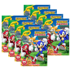 Crayola Coloring Book, 96 Pages, Sonic the Hedgehog, Pack Of 8