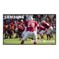 Samsung BH65T - 65" Diagonal Class The Terrace LED-backlit LCD TV - QLED - digital signage outdoor - Smart TV - Tizen OS - 4K UHD (2160p) 3840 x 2160 - HDR - Quantum Dot - titan black
