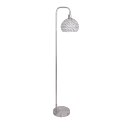 LumiSource Canbel Contemporary Floor Lamp, 61-3/4"H, Brushed Nickel