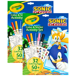 Crayola Color & Sticker Activity Set, Sonic, 2 Sets