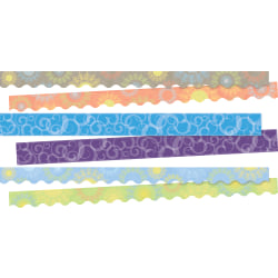 Barker Creek Double-Sided Border Strips, Calming Colors, Set Of 38 Strips