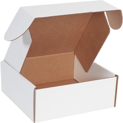 Partners Brand Deluxe Literature Mailers, 10" x 10" x 4", White, Pack Of 50