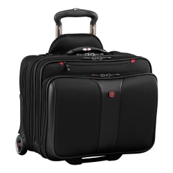 Wenger® Patriot II Polyester Rolling 2-Piece Business Luggage Set, Black