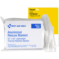 First Aid Only Smart Compliance Emergency Blanket Refill, 3/4"H x 3"W x 4"D, White
