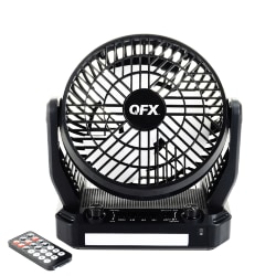 QFX 6" Solar Fan And Radio, 11" x 9" x Black