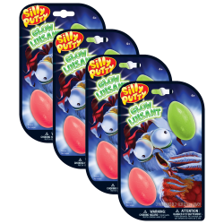 Crayola Silly Putty Glow Eggs, Assorted Colors, 2 Per Pack, Set Of 4 Packs