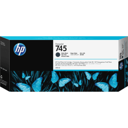 HP 745 DesignJet Matte Black High-Yield Ink Cartridge, F9K05A