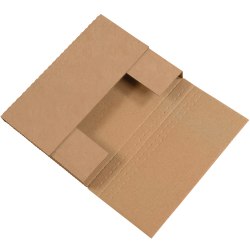 Partners Brand Multi-Depth Easy-Fold Mailers, 12 1/8" x 9 1/8" x 2", Kraft, Pack Of 50