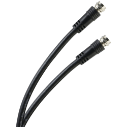 GE Coaxial Cable, 15’, Black, RG6