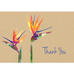 Great Papers! Thank You Note Cards, 4-7/8" x 3-3/8", Paradise Faux Kraft, Pack Of 50 Note Cards
