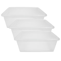 Jonti-Craft Cubbie Trays, 5-1/4"H x 8-5/8"W x 13-1/2"D, Clear, Pack Of 3 Trays