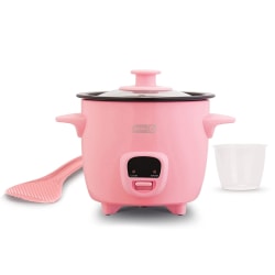 Dash Mini Rice Cooker With Keep Warm Setting, 16 Oz, Pink