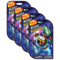 Crayola Silly Putty Metallic Eggs, Assorted Colors, 2 Per Pack, Set Of 4 Packs