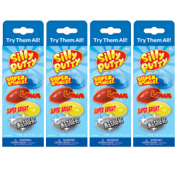 Crayola Silly Putty Variety Pack, Set Of Assorted Colors, 4 Per Pack,