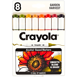 Crayola 8 ct. Dual Tip Alcohol Markers - Color Collections, Garden Harvest