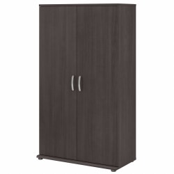Bush® Business Furniture Universal Tall Storage Cabinet With Doors And Shelves, Storm Gray, Standard Delivery