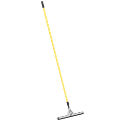 Gritt Commercial Neoprene Foam Floor Squeegee With Metal Frame And Handle, Fiberglass, 18"W x 60"L, Black/Silver/Yellow