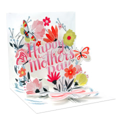 Up With Paper Mother's Day Pop-Up Greeting Card With Envelope, 5-1/4" x 5-1/4", Springtime Bouquet