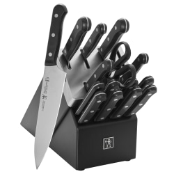 Henckels Solution 16-Piece Self-Sharpening Knife Block Set, Black
