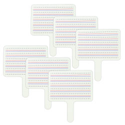 C-Line 2-Sided Dry-Erase Answer Paddles, 9" x 12", White, Pack Of 6 Paddles