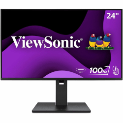 ViewSonic VG2452 24 Inch IPS 1080p Ergonomic Monitor with Tilt, Swivel, Pivot, Height Adjust, 100Hz, 5-Port USB Hub, HDMI, DisplayPort, and 65W USB C Inputs - 23.8" Viewable - In-plane Switching (IPS) Technology - LED Backlight - 1920 x 1080