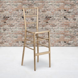 Flash Furniture HERCULES Series Wood Chiavari Bar Stool With Back, Gold