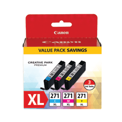 Canon® CLI-271XL Cyan; Magenta; Yellow High-Yield Ink Tanks, Pack Of 3, 0337C005