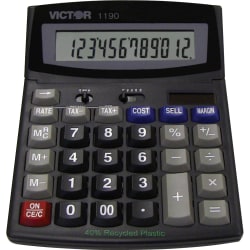Victor 1190 Desktop Display Calculator, Black
