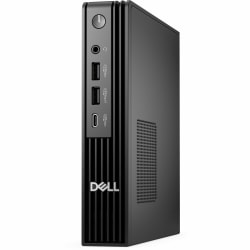 Dell Pro Micro Plus QBM1250 Desktop Computer, Intel Core Ultra 5 235, vPro Technology, 16GB, 256GB SSD, Micro PC, Black, Intel Chip, Windows 11 Pro