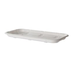 Eco-Products Vanguard Meat And Produce Trays, 11/16"H x 8-5/8"W x 4-13/16"D, White, Pack Of 600 Trays