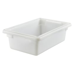 Cambro Poly Food Storage Boxes, 6"H x 12"W x 18"D, White, Case Of 6 Boxes