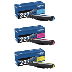 Brother® TN227 High-Yield Cyan, Magenta And Yellow Toner Cartridges, Pack Of 3, TN227CMY-OD