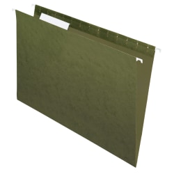 Office Depot® Brand Hanging Folders, 1/3 Cut, Legal Size, 100% Recycled, Green, Pack Of 25