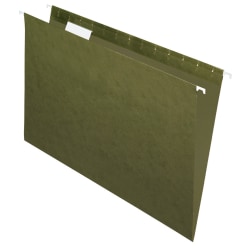 Office Depot® Brand Hanging Folders, 1/5 Cut, Legal Size, 100% Recycled, Green, Pack Of 25