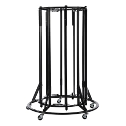 Alpine AdirKids Steel Large Paper Roll Holder With Wheels, 46-1/8"H x 31-1/2"W x 31-1/2’D, Black