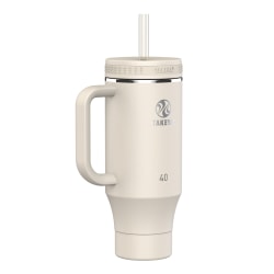 Takeya Fixed Handle Straw Tumbler, 40 Oz, Oat Milk
